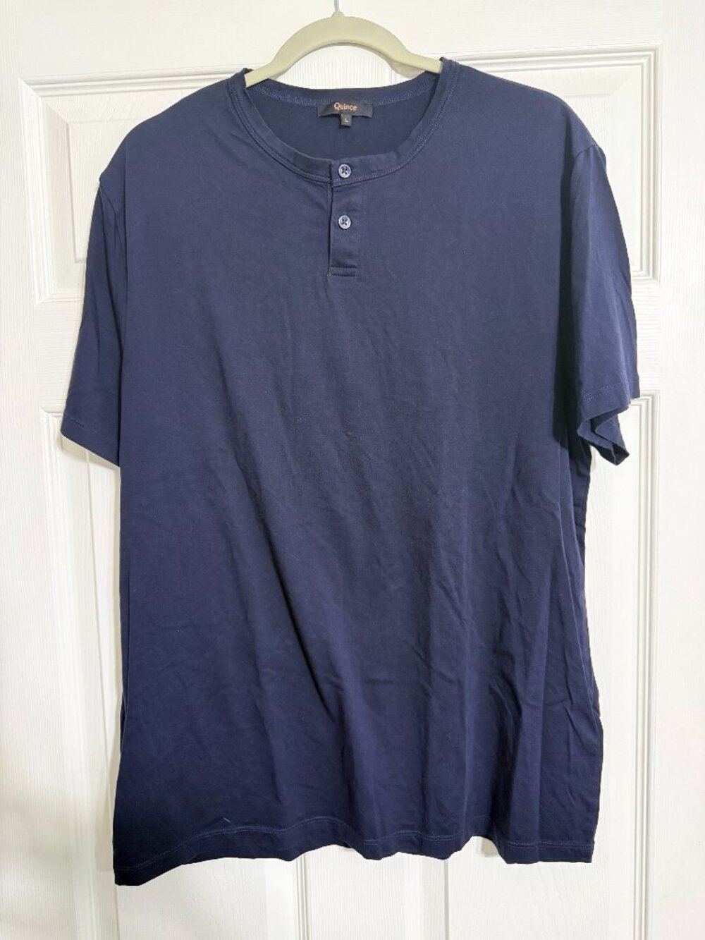 Quince 100% Pima Cotton Luxe Touch Henley Deep Navy - L